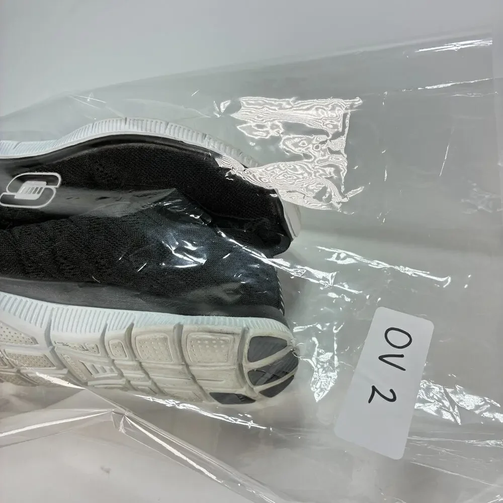 Skechers Flex Appeal Sweet Spot Black White Training Shoes 11729 Womens Size 8.5